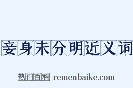 妾身未分明近义词是什么意思的图片